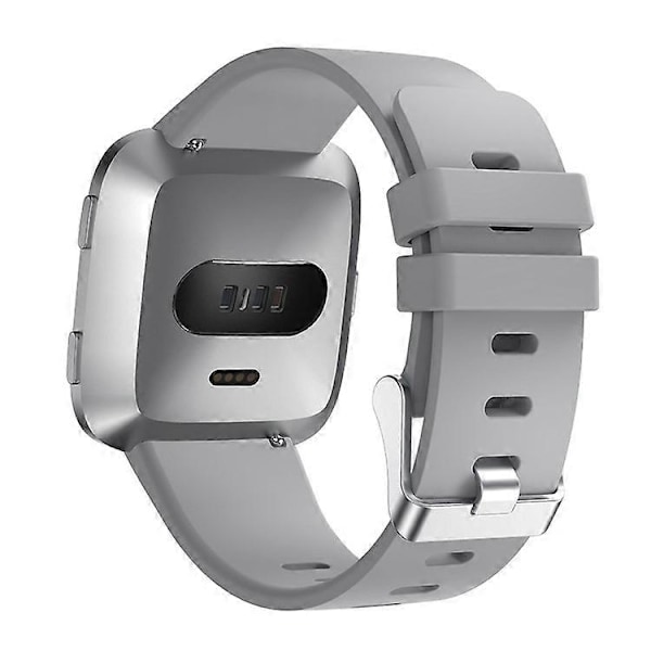 Silikon Armband för Smartklocka [Stor Storlek] Kompatibel med Fitbit Versa Lite/Versa/Versa 2 Grey