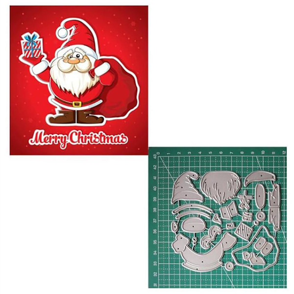 Sæsonbestemte og feriepynt Glædelig Jul Metal Skærestencils Stencil Til DIY Scrapbooking Album Papirkort Dekor Håndværk Q