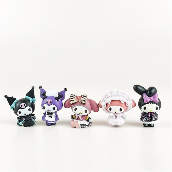 5-osainen Mini Sanrio Kuromi My Melody Doll Model Doll Collection