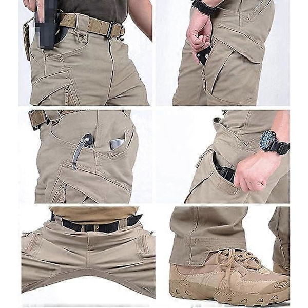 Miesten Assault Tactical -housut, kevyet puuvillaiset ulkoiluun, sotilaalliset taisteluhousut