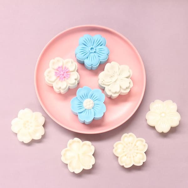 Kirsebær Månekageform 50g 3D Blomster Stempler Bage Dessert Dekorationsform