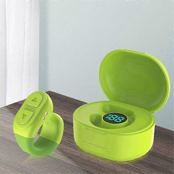 Scrollende Ring Fjernbetjening Bluetooth Side Vender Klikker med Digitalt Opladningsetui til IOS Android Telefon