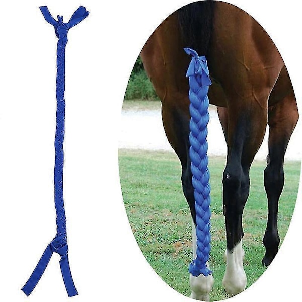 Hästsvans, 3 Rör Hästsvansväska Enfärgad Hästsvansskydd För Hästar (blå, 11cm)