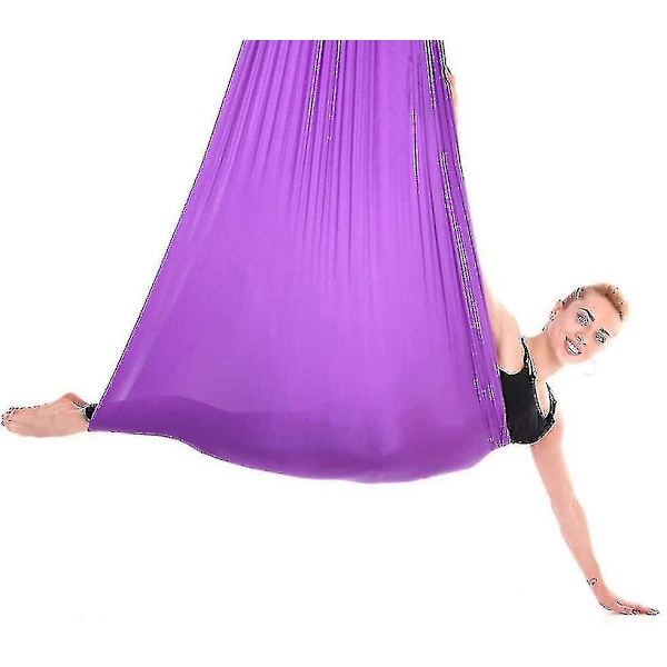 2022 Ny Aerial Yoga Swing Set & Hammock Kit För Flexibilitet & Smärtlindring 100*280cm Lila