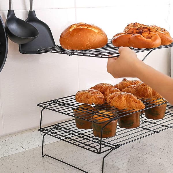 Non-stick kylställ för kex/kakor/pajer/bröd/kakor, 3 våningar