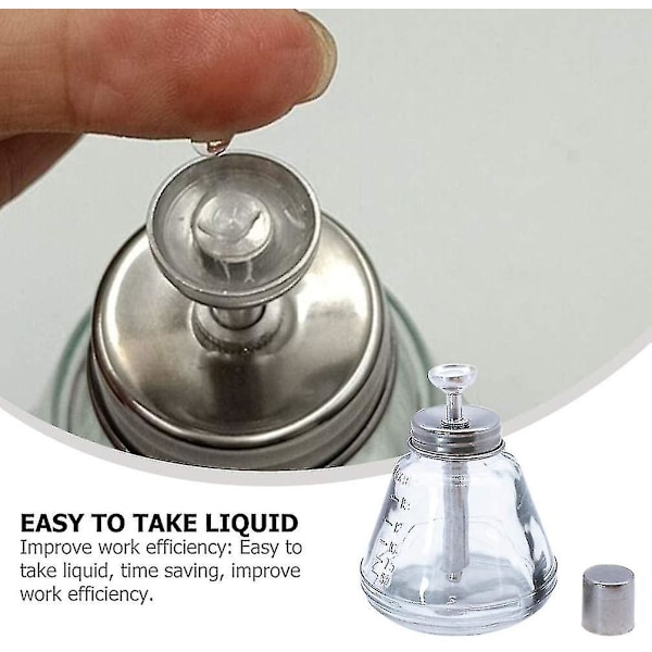180 ml Push Down Pumpe Dispenser Glasflaske Låsbar Pumpe Dispenser Flaske Push Down Manicure Til Neglelak Makeupfjerner
