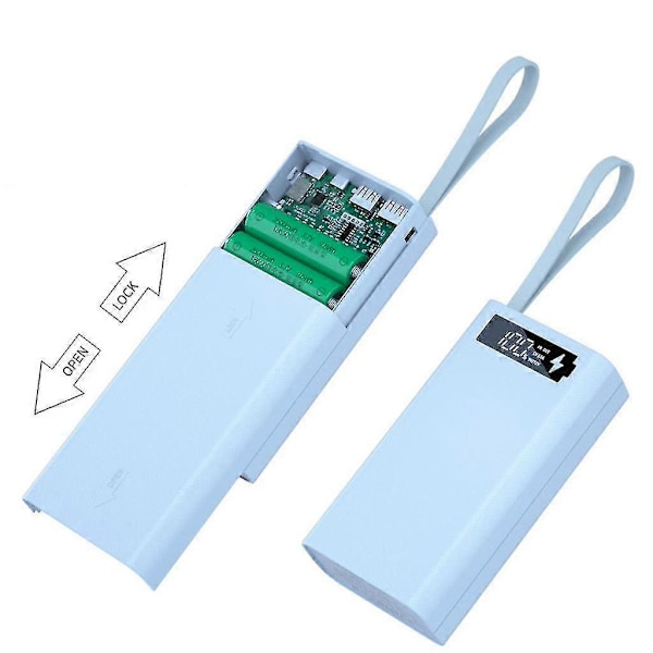 Irrotettava 12-paikkainen Power Bank -pidike kotelolle DIY-käyttöön kuorelle 18650 Dual Usb -akku