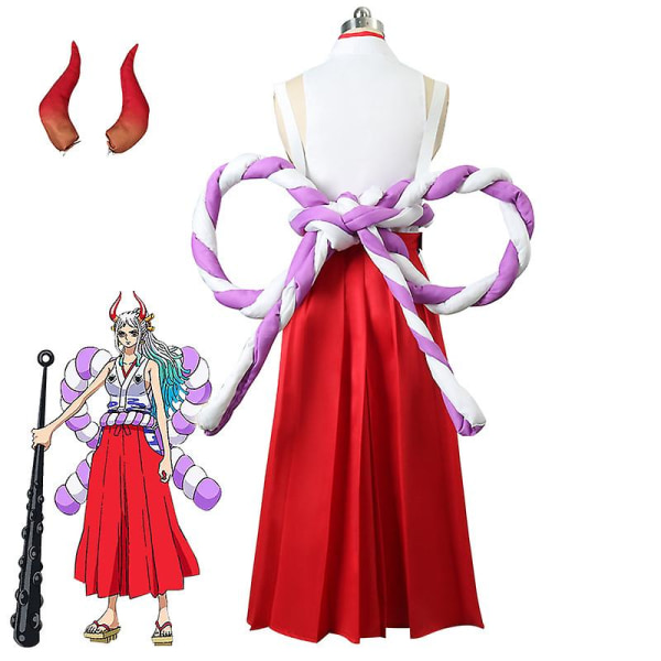 Anime One Piece Yamato Cos Suit Cosplay Ace Cosplay Puku Kaido Tytär Merenkulku Kuningaspuku Naisten Cosplay Vaatteet Halloween S