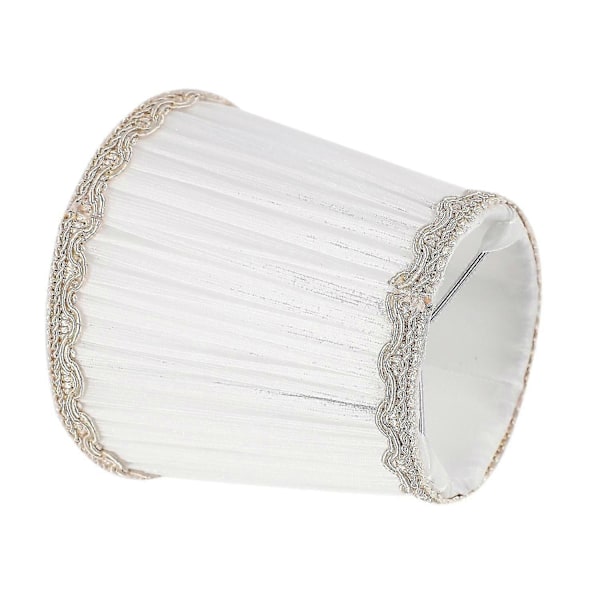 Lysekrone Skjermer, kun for Lyspærer i Lysestakeform, Clip-on Lampe Skjermer, Sett med 6, Hvit