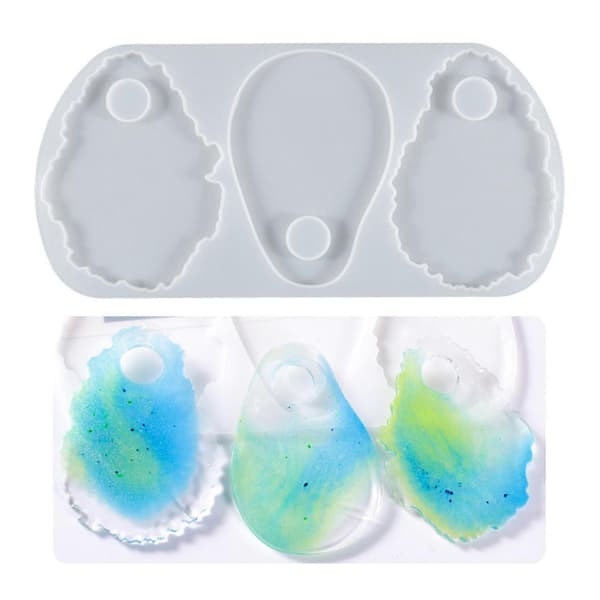 Kunstner malerpalet silikoneform Agat Coaster harpiks epoxyforme til neglekunst
