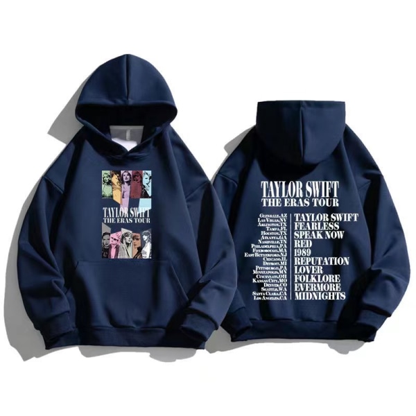 Mænd Kvinder Taylor The Eras Tour Efterår/vinter Taylor SwiftFashion Hoodie Fan Hoodie dark blue 3XL