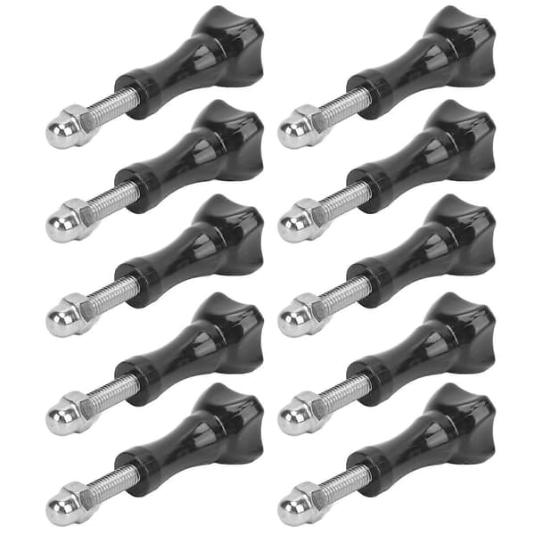 10 kpl/setti Tripod Mount Adapter Knob Pitkät peukaloruuvit mutterilla GoPro-tarvikkeille