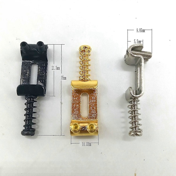 6 Roller Stallbrygga Dragsträngskod Elektrisk Gitarrsadel För Elektriska Gitarrtillbehör Svart (haoyi