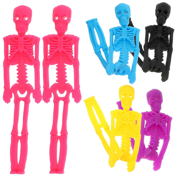 6st intressanta stretchiga leksaker Halloween skelett tryckleksaker Bedårande barnleksaker