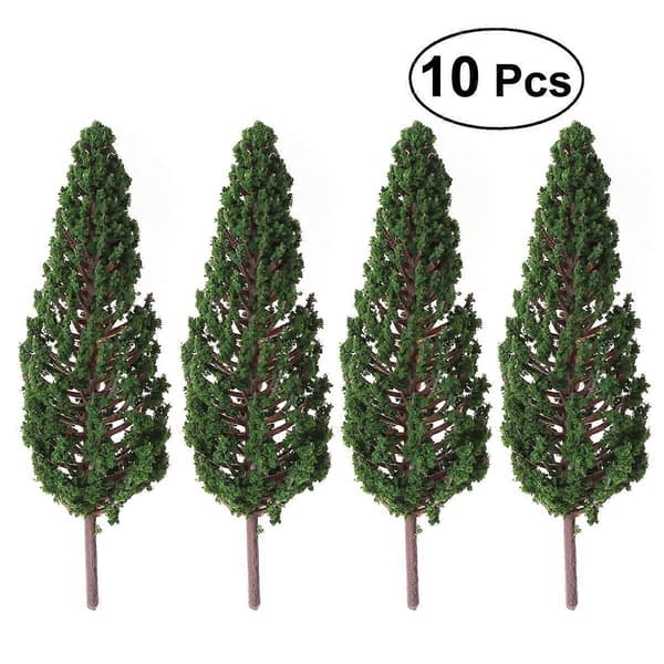 Mini Træer Til Håndværk Model Træer 11cm Grøn Plastik Til Diorama Landskab Layout 10Stk
