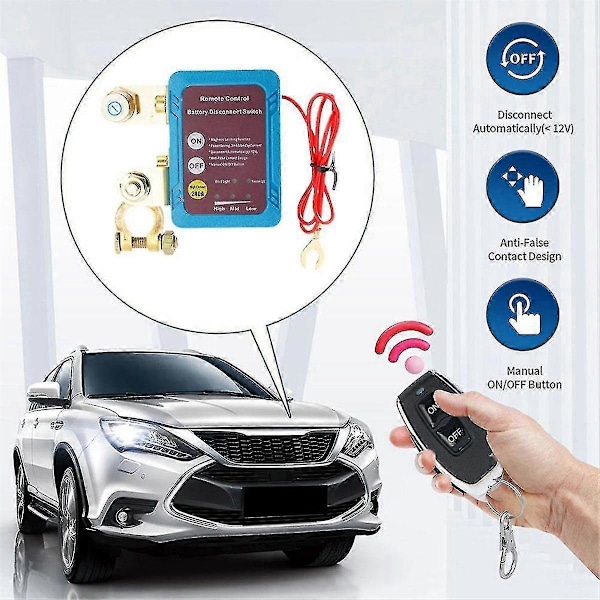 12V 240A Fjernstyrt Batteri-avbryter Automatisk Strømavslutning Fjernkontrollbryter Auto