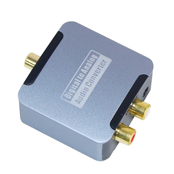 Digital till Analog Ljudomvandlare 3.5mm Koaxial Optisk Fiber Digital till Analog Spdif Ljuddekoder