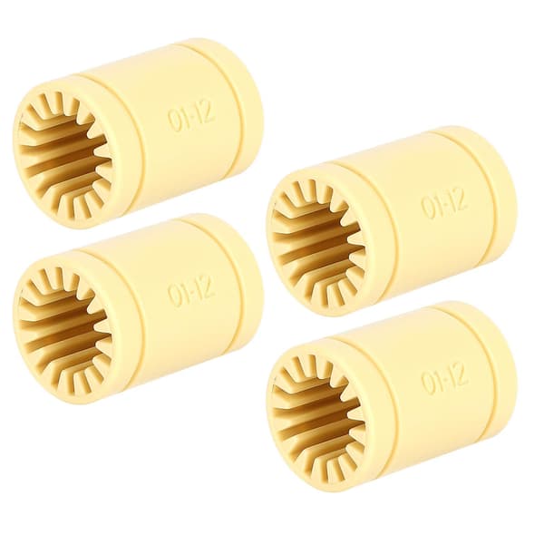 4 stk. Lejeaksler Plastik Gul LM12UU Solid Polymer Lineære Lejer til 3D Printer RepRap Mendel RJMP‑01‑12