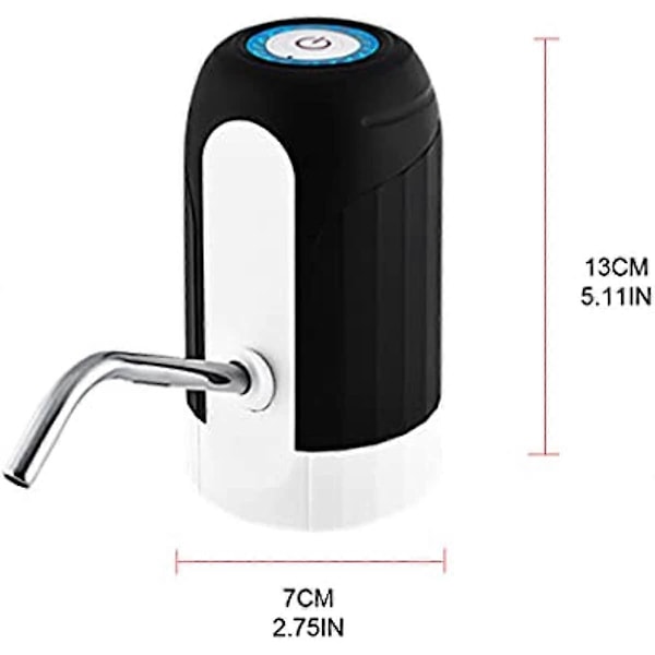 Elektrisk Vann Dispenser Automatisk Drikkevannspumpe USB Oppladbar Vannflaskepumpe for Hjemmekontor Universell