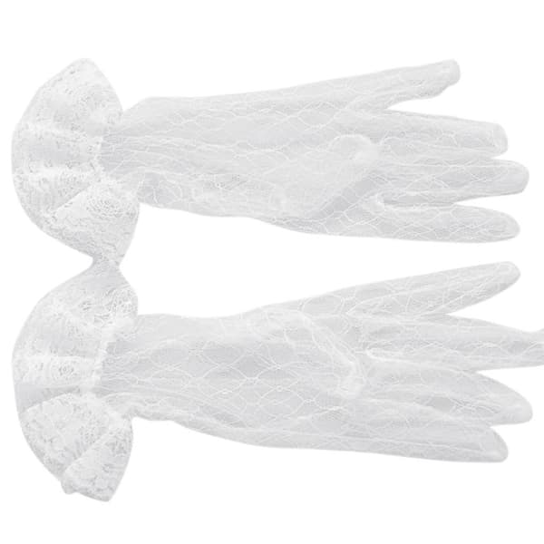 Korte blondehandsker til kvinder, elegante sommerprinsessehandsker til formelle og festlige bryllupper