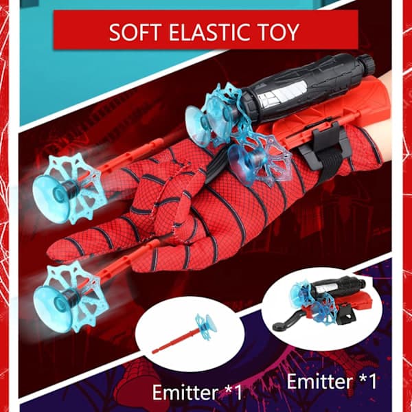 Spider-Man Web Launcher for barn - Skyter ut sugekoppprosjektiler