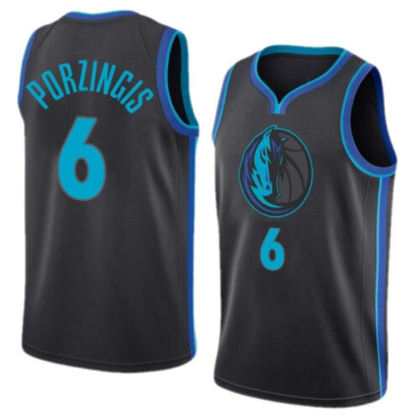 Herr Dam Baskettröja PORZINGIS 6# NOWITZKI 41# DONCIC 77# Kortärmad topp t-shirt Sport löpar T-shirts black #6 2XL