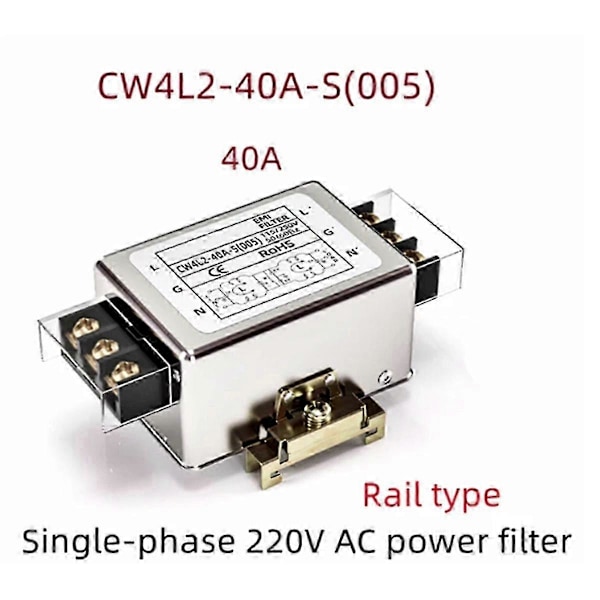 CW4L2-40A-S(005) Yksivaiheinen 220V virtasuodatin AC EMI -virtalähteelle Anti-Interfe CW4L2-40A-S Edition d
