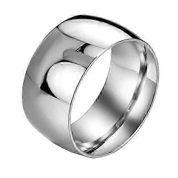 Herre Dame Koncis Titanium Stål Bånd Ring Bryllup Forlovelse Elsker Smykker