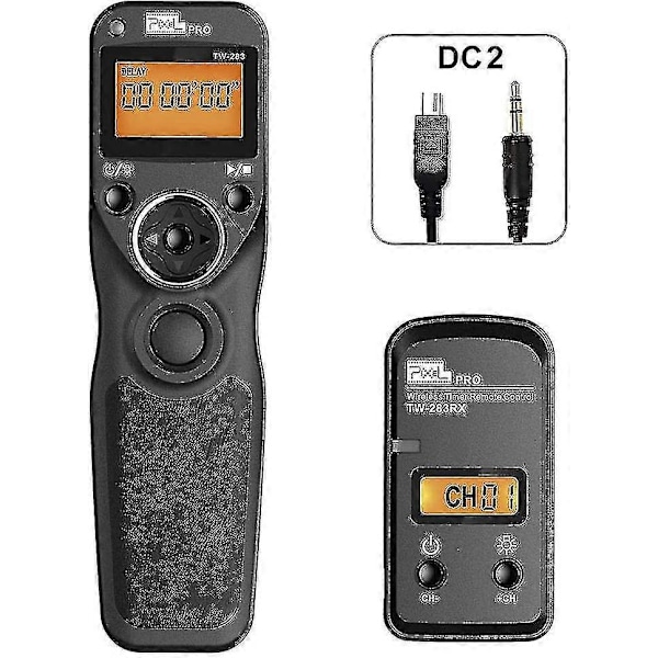 Tw-283 Dc2 Digital Trådlös Fjärrkontroll Intervalltimer Kabelutlösare Fjärrutlösare Med Timer För Nikon Kameror Ny-ZZY