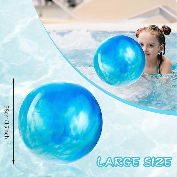 40 cm Uppblåsbar Strandboll Vattenboll Uppblåsbar Vattenleksaksboll Poolleksak Storlek PVC Studsboll för Utomhus Skola Vattensporter Sommarfest Sup