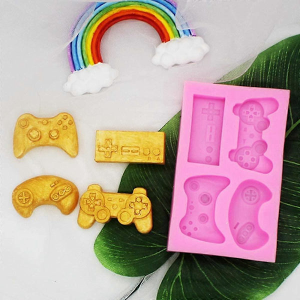 2 stk. Spilcontrollerform Chokoladeform Silikoneform til Cupcake Topper Dekoration DIY Bagning