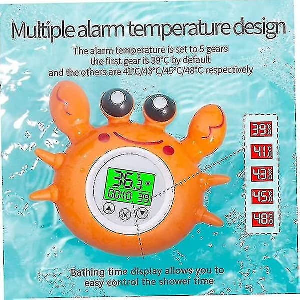 Digitalt babybadekartermometer LED-displaytermometer 100*110mm