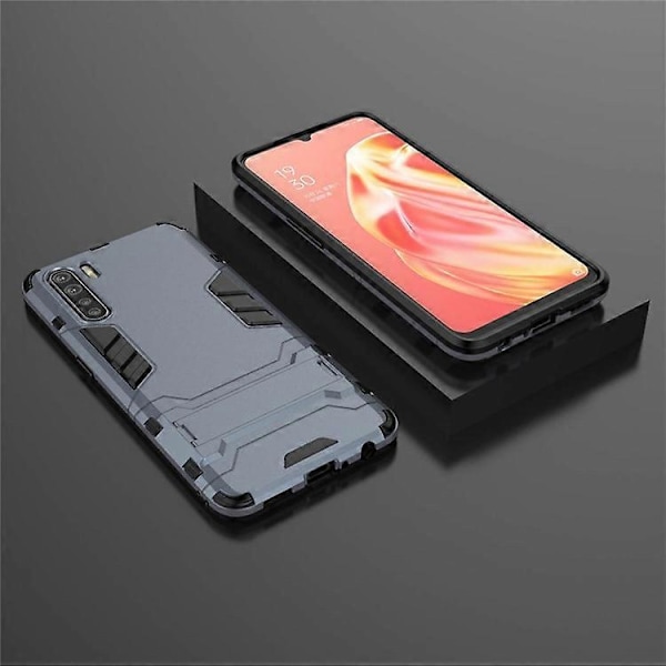 Cool Guard Hybrid PC + TPU Mobilskal med Stöd Kompatibelt För OPPO A91/F15 Blue