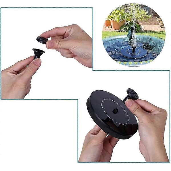 Trädgårdsfontän Damm Pump Flytande Fontän Solcellspump 13cm