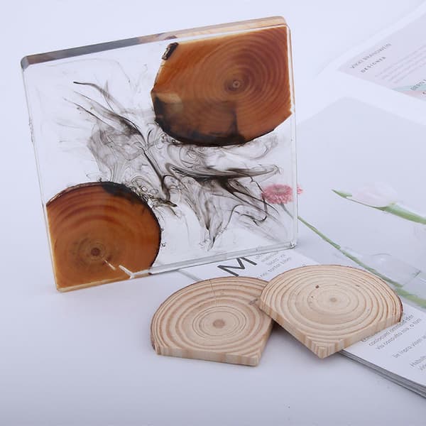 Årsring Trebiter Brikker Silikon Resin Form Fylling Kopp Matte Hjem Dekor