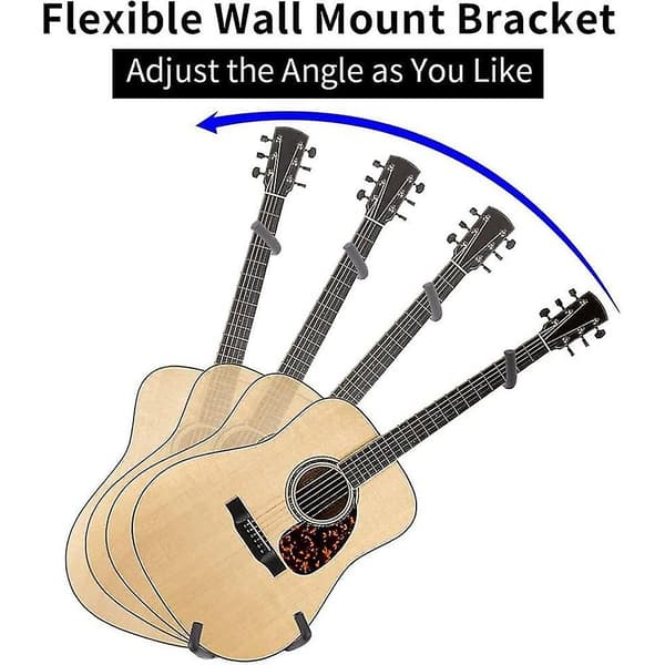 Horisontellt Gitarrväggfäste, Lutande Gitarrhängare, Horisontellt Väggfäste För Akustisk Klassisk Eller Elgitarr, Ukulele, Banjo [EZ