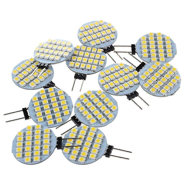 10x G4 SMD 24 LED Skap Marine Bil Pære Lampe 12V Varmt Hvitt Lys