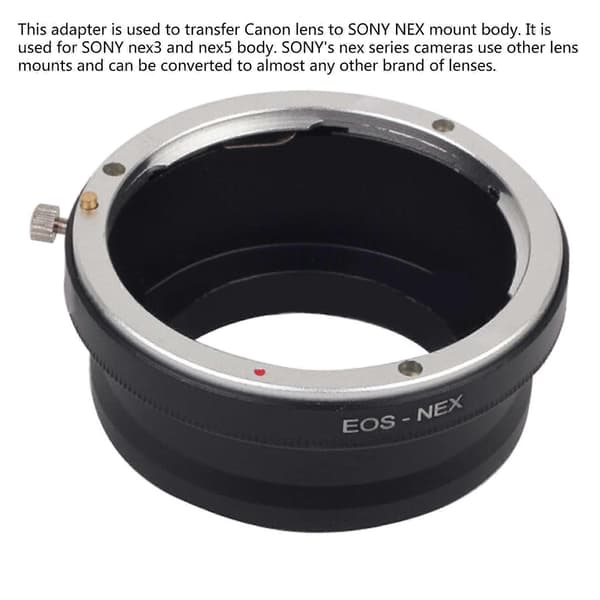 NEX 5R 5T 3N Objektivadapterring til NEX E Mount Kamera A7 A6000 NEX-3