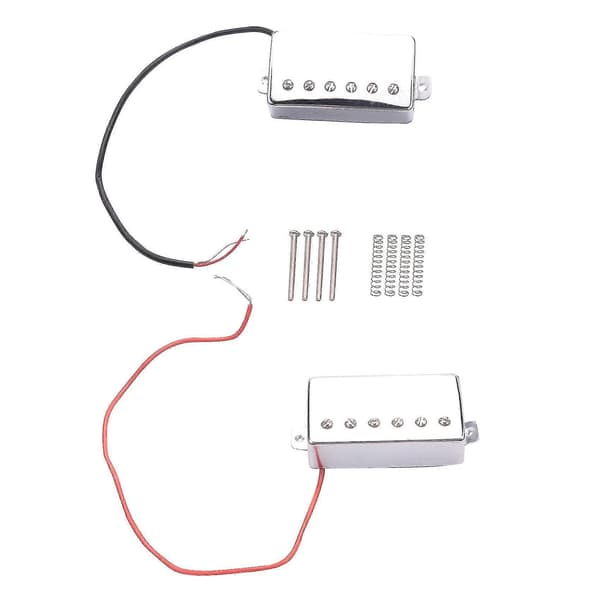 2 Elektrisk Gitarr Humbucker Pickup Hals Stall Pickups För LP Gitarr Tillbehör Krom