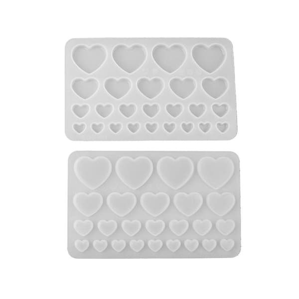Hjerteformet silikoneform vedhæng form epoxy resin forme til DIY epoxy resin