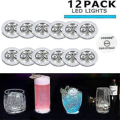 LED coaster, 12-pak lysende coasters, LED flaskelys HK