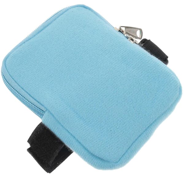 Bärbar vattenflaskväska för utomhusbruk, multifunktionell blixtlåsficka blå 14X10,5cm flaskförvaring 1 set