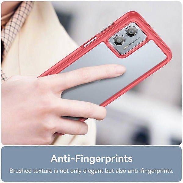 Kompatibel med Motorola Moto G53 5G Mobiltelefon Cover Anti-ridse TPU + Akryl Telefonetui Red