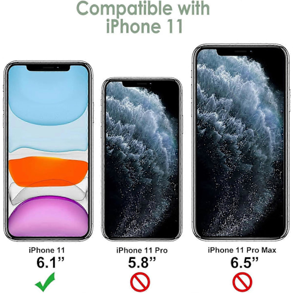 Silikonskal för iPhone 11 (2019) 6,1 tum, Silkeslen Fullständigt Skyddande Skal, Stötsäkert Skal med Mikrofiberfoder, Havsskum