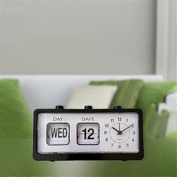 Mekanisk Väckarklocka Nyhet Flip Clock Skrivbord Digital Klocka med Kalender Klocka Heminredning Retr