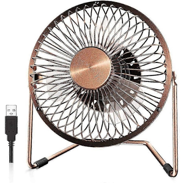 [ liten tyst kraftfull metallfläkt ] USB-driven bärbar fläkt, starkt luftflöde 360° rotation personlig bordsfläkt för hemmet och kontoret