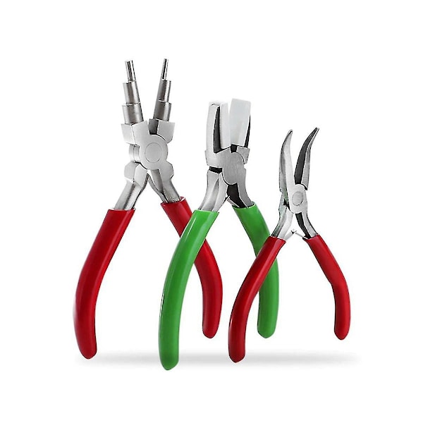 3 kappaletta korupihtejä DIY-pihdit Kuusiosainen käsikäämityspihti Mini korujen litteäkärkiset pihdit