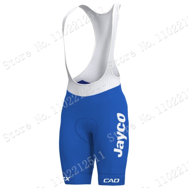 Team Jayco Alula 2023 Cykeltröja Set Kortärmad Blå Herrkläder Road Bike Shirts Kostym Cykel Bib Shorts MTB Maillot 2 3XL