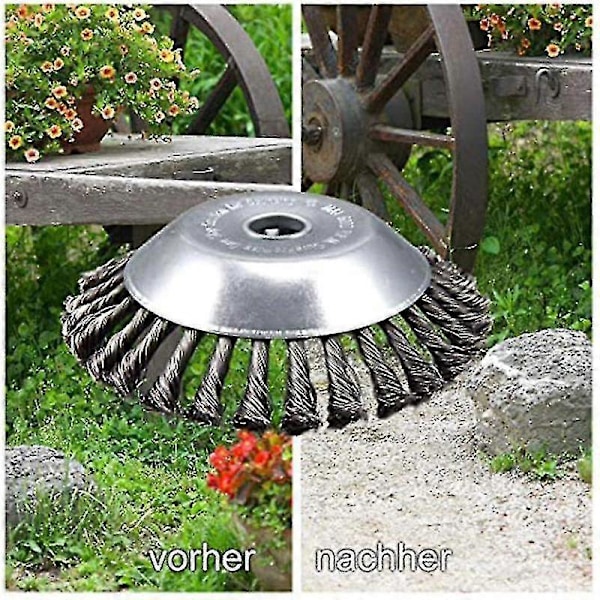 150mm Ståltråd Hjul Hage Ugressbørste Gressklipper Gress Spiser Trimmer Børste Kutter Verktøy Hage Gress Trimmer Hode Ugressbørste-YuJia