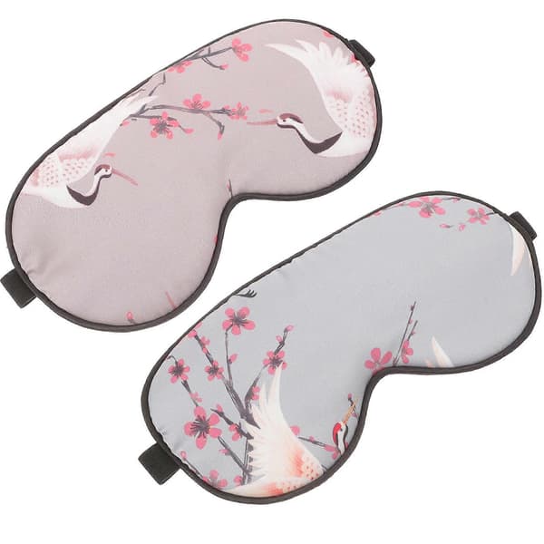 2 st Sovmask Nattmask Sovögonmask Justerbar Mönstrad Ögonbindel